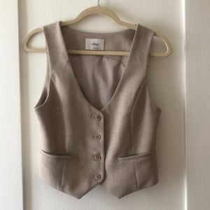 Wilfred light tan/cream vest waistcoat